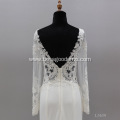 Beaded Crystal Lace Sweetheart Luxury Mermaid Bridal Wedding Dress with Detachable Train